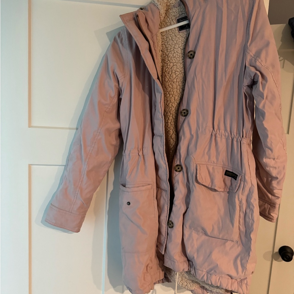 Size medium, mauve winter jacket (Sherpa lined)